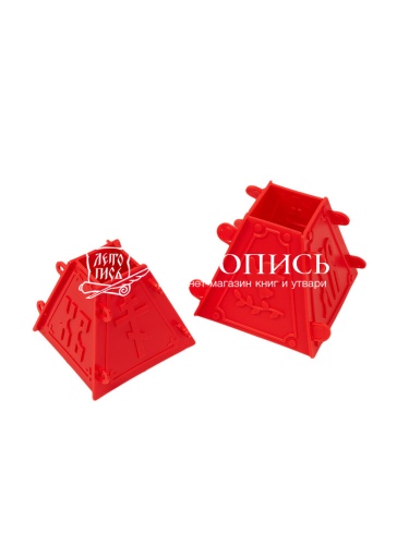 Набор Пасхальный из двух красных пасочниц №1 и №4 разного размера