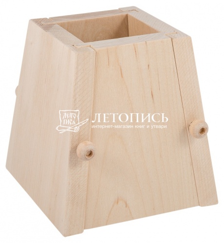 Пасочница деревянная "Славянская" в упаковке с шкантами, объем 500 мл. фото 3