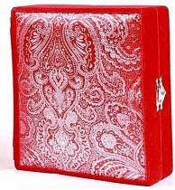 Складень венчальный, красная парча (арт. 17406)
