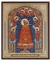 Икона Божией Матери "Прибавление ума" (оргалит, 120х100 мм)