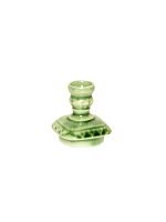 Подсвечник церковный керамический Фигурный зеленый, подсвечник для свечи религиозный, d - 10 мм под свечу