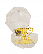 Подсвечник металлический, цвет золото, в индивидуальной пластиковой упаковке, d - 8 мм под свечу