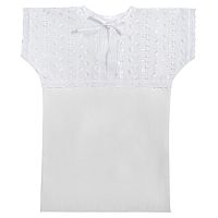 Крестильная рубашка для мальчика от (2 до 3 лет) белая с вышивкой (арт. 13869) 