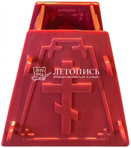 Пасочница разборная, из пищевой пластмассы. Формочка для кулича из творога КРАСНАЯ (арт. 09591) фото 3