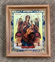 Икона Пресвятая Богородица "Всецарица" (двойное тиснение, 155х130 мм, арт. 17165)