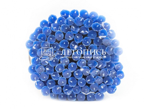 Свечи восковые конусные, маканые, синие № 20, 100 шт, 17 см, диаметр 8 мм, с медовым ароматом фото 4