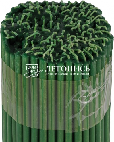 Свечи восковые Козельские зеленые №  60, 1 кг (церковные, содержание воска не менее 40%) фото 2