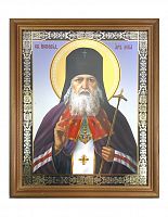 Икона в деревянной рамке Святитель Лука Крымский (двойное тиснение, 240х200 мм)