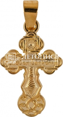 Крест нательный металлический, средний (цвет «золото»), 10 штук (арт. 09017) фото 3