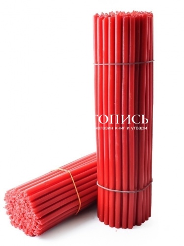 Красные восковые свечи "Калужские" № 30 - 1 кг, 75 шт., станочные фото 2