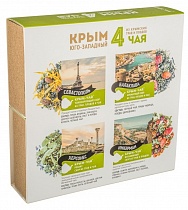 Набор плодово-травяных чаев "Юго-Западный Крым", 4 вида чая в подарочной упаковке
