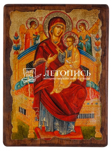 Икона Божией Матери "Всецарица" на состаренном дереве и холсте (арт. 12787)