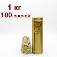 Свечи восковые Медовая Пасека № 40, 1 кг (церковные, содержание пчелиного воска не менее 80%)