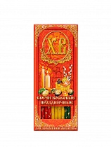 Набор Пасхальный: свечи Ростовские разноцветные с позолотой "Пасхальные" - 3 уп.