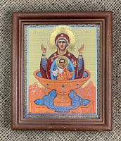 Икона Божией Матери "Живоносный Источник" (двойное тиснение, 155х130 мм, арт. 17183)