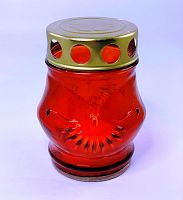 Неугасимая лампада красная из стекла со сменной вставкой (арт. 16030)