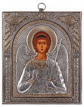 Икона "Святой Ангел Хранитель" (в окладе, серебрение)