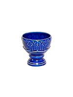 Лампада настольная керамическая "Цветок" синяя, размер - 6,5 см х 6,5 см