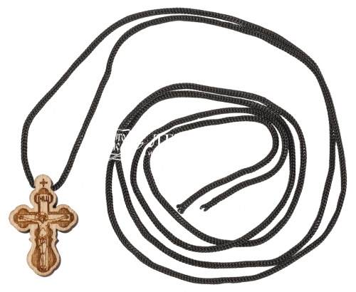 Крест нательный из самшита с гайтаном (арт. 11879)