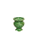 Лампада настольная керамическая "Виноградная лоза" зеленая, размер - 5,5 см х 6,5 см