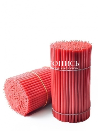 Красные восковые свечи "Калужские" № 100 - 1 кг, 250 шт., станочные фото 2