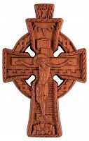 Крест "Новгородский" нательный из дерева (50х30 мм) (арт. 10013)