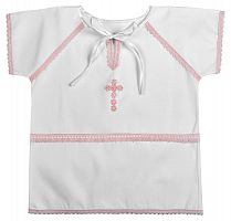 Крестильный набор для девочки до 1 года, рубашка и чепчик
