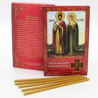 Свечи сорокоустные, восковые, "Молитва святым Петру и Февронии" №60
