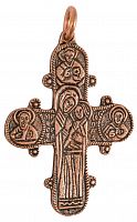 Крест нательный «Божья Матерь с младенцем» из меди (арт. 10517)