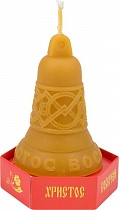 Свеча в форме колокола восковая "Христос Воскресе" в подарочной упаковке