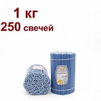 Свечи восковые Медово - янтарные васильковые №100, 1 кг (церковные, содержание пчелиного воска не менее 50%)