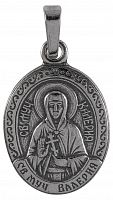 Икона нательная с гайтаном: мельхиор, серебро "Святая Мученица Калерия (Валерия) Кесарийская