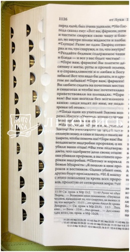 Библия в кожаном переплете на молнии, современный русский перевод (арт.11127) фото 11