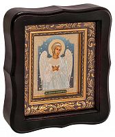 Икона Святой Ангел Хранитель в фигурной деревянной рамке