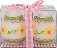 Пасхальный набор из двух свечей в виде яйца с росписью